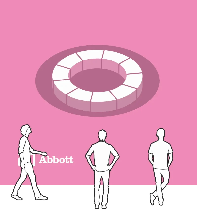 Illustration of diagnosis cycle blocks used in an interactive learning experience.