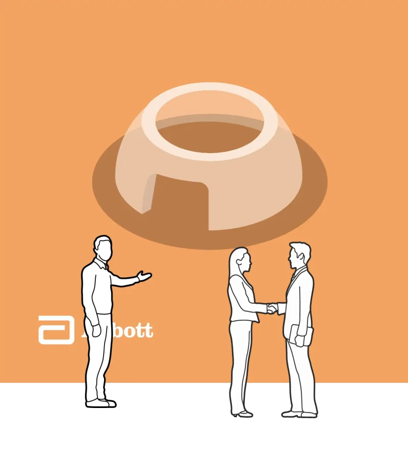 Illustration of an inflatable dome used for a portable exhibition space.